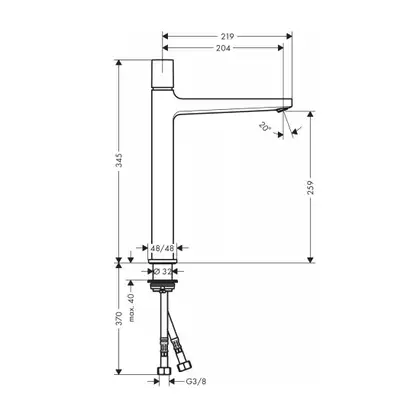 Смеситель для раковины Hansgrohe Metropol (цвет - хром) (32572000) фото 2 Aquada.com.ua Смеситель для раковины Hansgrohe Metropol (цвет - хром) (32572000) фото 2 Aquada.com.ua