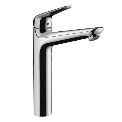 Смеситель для раковины высокий Hansgrohe Novus (цвет - хром), с донным клапаном (71123000) фото 1 Aquada.com.ua