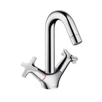 Смеситель для раковины, двухвентильный Hansgrohe Logis (цвет - хром), с донным клапном (71270000) фото 1 Aquada.com.ua Смеситель для раковины, двухвентильный Hansgrohe Logis (цвет - хром), с донным клапном (71270000) фото 1 Aquada.com.ua