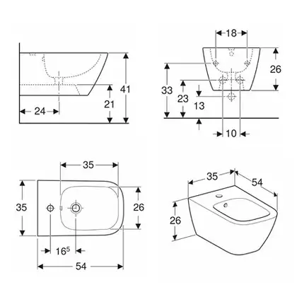 Биде подвесное Kolo Modo Pure L35103000 (L35103000) фото 4 Aquada.com.ua Биде подвесное Kolo Modo Pure L35103000 (L35103000) фото 4 Aquada.com.ua