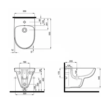 Биде подвесное Kolo Nova Pro M35100000 (M35100000) фото 3 Aquada.com.ua Биде подвесное Kolo Nova Pro M35100000 (M35100000) фото 3 Aquada.com.ua