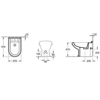 Биде напольное Villeroy & Boch Hommage 57,5х37 см (ярко-белый ceramicplus) (744200R2) фото 6 Aquada.com.ua Биде напольное Villeroy & Boch Hommage 57,5х37 см (ярко-белый ceramicplus) (744200R2) фото 6 Aquada.com.ua