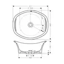 Раковина накладная на столешницу Axor (Hansgrohe) Urquiola 511 х 427 мм (11301000) фото 2 Aquada.com.ua