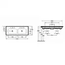 VILLEROY & BOCH Раковина двойная Villeroy-Boch Venticello 130х50 см (4111DL01) фото 3 Aquada.com.ua