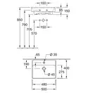 Раковина подвесая 50 х 40 см Villeroy & Boch Collaro (альпийский белый, без перелива) (43345101) фото 2 Aquada.com.ua