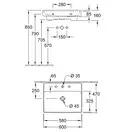 Раковина подвесая 60 х 47 см Villeroy & Boch Collaro (альпийский белый, без перелива) (4A336101) фото 2 Aquada.com.ua
