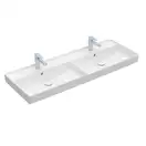 Двойная раковина 130 х 47 см Villeroy & Boch Collaro (альпийский белый, с переливом) (4A34D401) фото 1 Aquada.com.ua