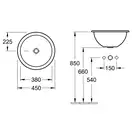 Раковина встраиваемая (в столешницу) сверху Villeroy & Boch Loop & Friends Ø 450 мм (61404501) фото 4 Aquada.com.ua