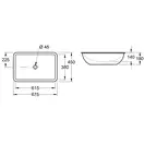 VILLEROY & BOCH Умывальник под столешницу Villeroy&Boch Loop&Friends, цвет ярко-белый (616320R1) фото 3 Aquada.com.ua