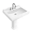 Раковина подвесная Villeroy & Boch Hommage 650 х 530 мм, с 3 отверстиями под смесителя (белый star white) (7101KGR2) фото 1 Aquada.com.ua