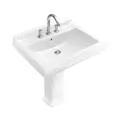 Раковина подвесная Villeroy & Boch Hommage 750 х 580 мм, с 3 отверстиями под смесителя (белый star white) (7101LGR2) фото 1 Aquada.com.ua