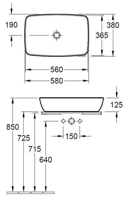 Раковина накладная на столешницу Villeroy & Boch Artis CeramicPlus 58х38 см (417258R1) фото 2 Aquada.com.ua Раковина накладная на столешницу Villeroy & Boch Artis CeramicPlus 58х38 см (417258R1) фото 2 Aquada.com.ua