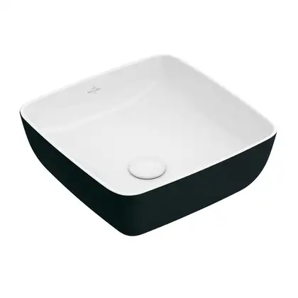 Раковина накладная на столешницу Villeroy & Boch Artis 41 х 41 см, white/black (417841BCT8) фото 1 Aquada.com.ua