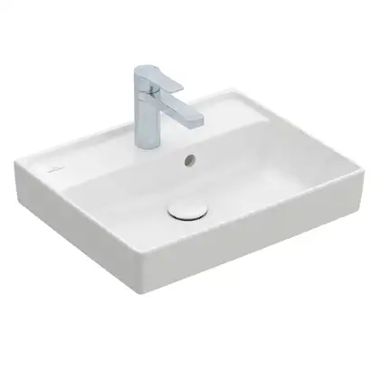 Раковина подвесая 50 х 40 см Villeroy & Boch Collaro (альпийский белый, без перелива) (43345101) фото 1 Aquada.com.ua