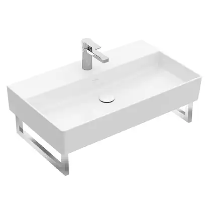Раковина подвесная 80 х 47 см Villeroy & Boch Memento 2.0 (альпийский белый, с переливом) (4A228001) фото 1 Aquada.com.ua