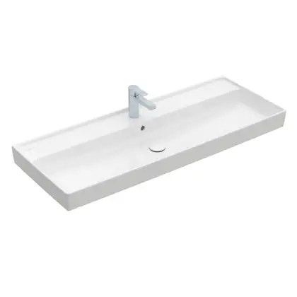 Раковина мебельная 120 х 47 см Villeroy & Boch Collaro (альпийский белый, с переливом) (4A33C501) фото 1 Aquada.com.ua