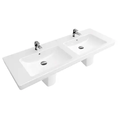 Раковина двойная Villeroy & Boch Subway 1300 х 470 мм (7175D001) фото 1 Aquada.com.ua Раковина двойная Villeroy & Boch Subway 1300 х 470 мм (7175D001) фото 1 Aquada.com.ua