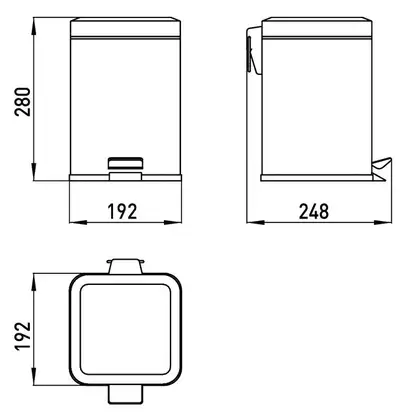 Корзина для мусора с крышкой 5 л Emco System 2, хром (355300005) фото 2 Aquada.com.ua Корзина для мусора с крышкой 5 л Emco System 2, хром (355300005) фото 2 Aquada.com.ua