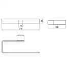 Полотенцедержатель 210 мм Emco Loft Black, чёрный матовый (055513300) фото 2 Aquada.com.ua