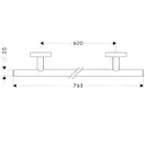 Полотенцедержатель 763 мм Hansgrohe Logis (цвет - шлиф. никель) (40516820) фото 2 Aquada.com.ua