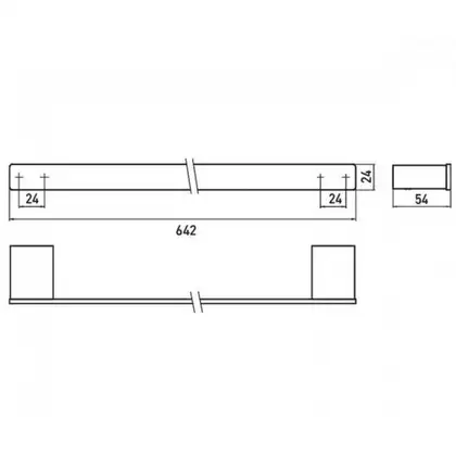 Полотенцедержатель 642 мм Emco Loft Black, чёрный матовый (056013360) фото 2 Aquada.com.ua Полотенцедержатель 642 мм Emco Loft Black, чёрный матовый (056013360) фото 2 Aquada.com.ua