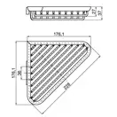 Мыльница-сетка угловая 176 х 176 х 37 мм Emco System 2 (цвет - хром) (354500102) фото 2 Aquada.com.ua