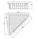 Мыльница-сетка угловая 176 х 176 х 60 мм Emco System 2 (цвет - хром) (354500105) фото 2 Aquada.com.ua