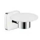 Мыльница Hansgrohe PuraVida (цвет - хром, керамика белая) (41502000) фото 1 Aquada.com.ua