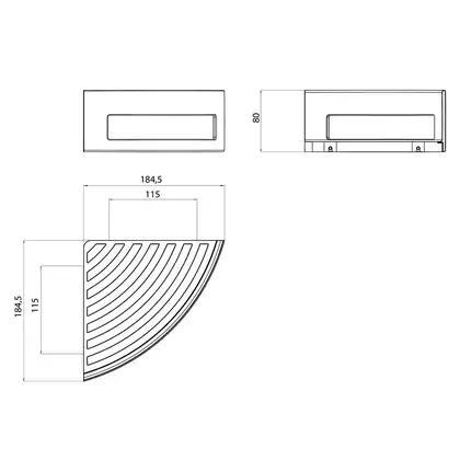 Мыльница-сетка угловая 184 х 184 х 45 мм Emco System 2 (цвет - хром) (354500121) фото 2 Aquada.com.ua