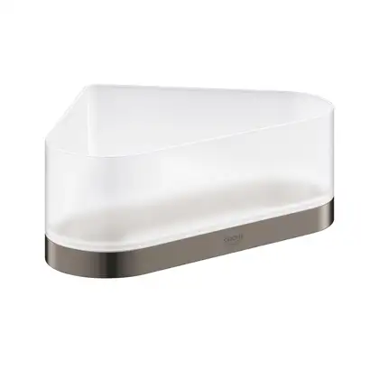 Полка угловая Grohe Selection, тёмный графит, матовый/стекло матовое (41038AL0) фото 1 Aquada.com.ua