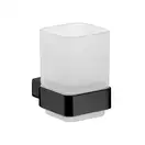 Стакан для зубных щёток подвесной Emco Loft Black, чёрный матовый/стекло матовое (052013300) фото 1 Aquada.com.ua