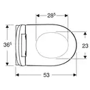 Унитаз подвесной Rimfree (безободковий) Geberit Icon, с сиденьем Soft Close (500.784.01.1) фото 4 Aquada.com.ua