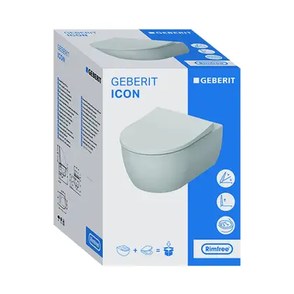 Унитаз подвесной Rimfree (безободковий) Geberit Icon, с сиденьем Soft Close (500.784.01.1) фото 2 Aquada.com.ua Унитаз подвесной Rimfree (безободковий) Geberit Icon, с сиденьем Soft Close (500.784.01.1) фото 2 Aquada.com.ua