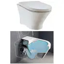 Унитаз подвесной, безободковый Rimless Roca Nexo с сиденьем Soft Close (A34664L000) фото 2 Aquada.com.ua