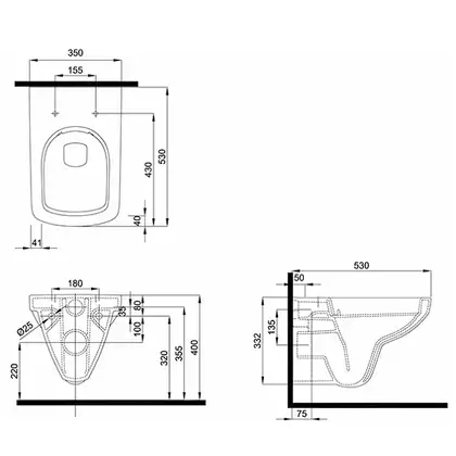 Унитаз подвесной Kolo Nova Pro Rimfree (безободковий) M33123000 (M33123000) фото 4 Aquada.com.ua