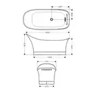 Ванна из минерального литья Axor (Hansgrohe) Urquiola 182 х 79,5 см (11440000) фото 3 Aquada.com.ua