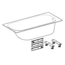 Ванна акриловая 70 х 160 см Geberit Soana Slim rim с ножками (554.001.01.1) фото 3 Aquada.com.ua
