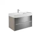 Комплект из раковины и тумбы Roca Inspira 1000 х 498 х 674 мм (цвет отделки - 403 city oak / dark mirror) (A851077403) фото 1 Aquada.com.ua