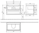 VILLEROY & BOCH Тумба под раковину Villeroy&Boch Subway 2.0 цвет Oak Graphite (A69600FQ) фото 3 Aquada.com.ua