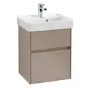 Тумба под умывальник с LED подсветкой 46 см Villeroy & Boch Collaro (Truffle Grey) (C006L0VG) фото 1 Aquada.com.ua