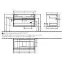 Тумба под умывальник с LED подсветкой 100 см Villeroy & Boch Collaro (Truffle Grey) умывальник в центре (C016L0VG) фото 2 Aquada.com.ua