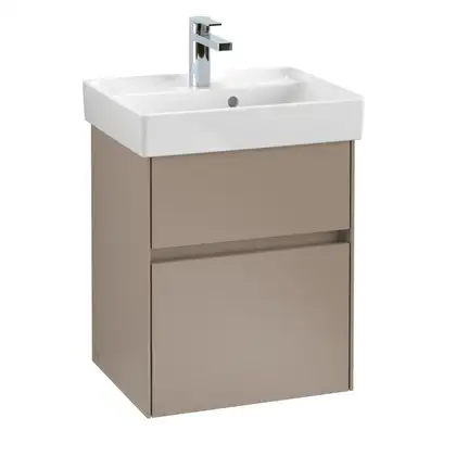 Тумба под умывальник с LED подсветкой 46 см Villeroy & Boch Collaro (Truffle Grey) (C006L0VG) фото 1 Aquada.com.ua