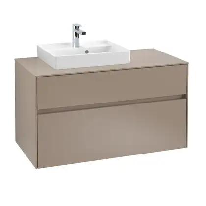 Тумба под умывальник с LED подсветкой 100 см Villeroy & Boch Collaro (Truffle Grey) умывальник слева (C014L0VG) фото 1 Aquada.com.ua Тумба под умывальник с LED подсветкой 100 см Villeroy & Boch Collaro (Truffle Grey) умывальник слева (C014L0VG) фото 1 Aquada.com.ua