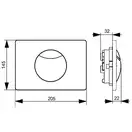 VILLEROY & BOCH Клавиша смыва Villeroy&Boch ViConnect (92248561) хром фото 2 Aquada.com.ua