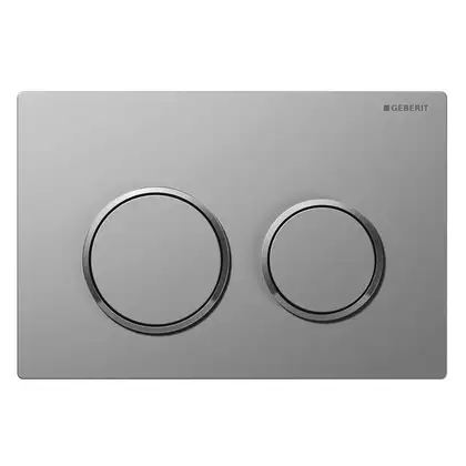 Смывная клавиша Geberit Omega 20, двойной смыв (пластик матовый хром/глянцевый хром/матовый хром) (115.085.KN.1) фото 1 Aquada.com.ua