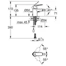 Смеситель для биде Grohe Eurosmart Cosmopolitan (цвет - хром), без донного клапана (32840000) фото 2 Aquada.com.ua