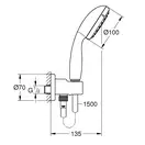 Душевая система скрытого монтажа Grohe Bau Loop (цвет - хром) (2908100L) фото 4 Aquada.com.ua