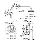 Душевая система скрытого монтажа с термостатом Grohe Grohtherm 3000 Cosmopolitan (34399000) фото 2 Aquada.com.ua