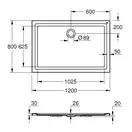 Душевой поддон Grohe 120 х 80 см, универсальный (39305000) фото 5 Aquada.com.ua