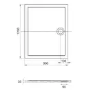 Душевой поддон Roca Aeron 120 х 90 х 3,5 см с трапом и сифоном (A276295100) фото 5 Aquada.com.ua